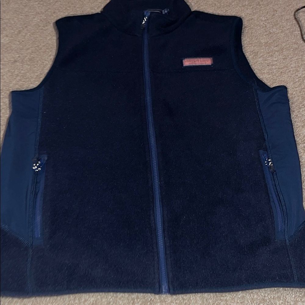 Vineyard Vines Men’s Blue Fleece Vest Like New - Picture 1 of 6